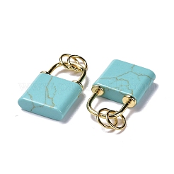 Синтетические бирюзовые подвески G-P453-01G-H-RS