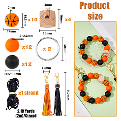 Набор для самостоятельного изготовления баскетбольного брелока-браслета&nbsp;DIY-HY0001-44