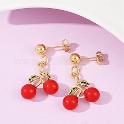 Серьги-гвоздики из латуни EJEW-Q045-04G