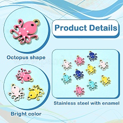 10 шт. 5-цветное ионное покрытие (IP) 201 подвески из нержавеющей стали&nbsp;STAS-YW0003-45