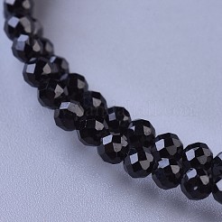 Espinela negra natural con cuentas collares&nbsp;NJEW-K114-B-A20