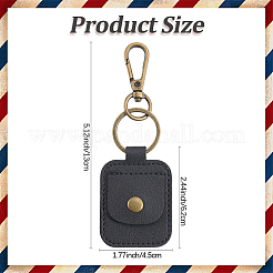 Прямоугольный держатель для кольца из искусственной кожи подвеска украшение AJEW-WH20054-027A