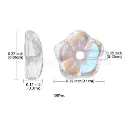 35 шт. Прозрачные стеклянные бусины GLAA-YW0001-75A