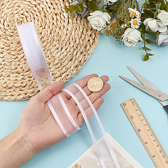 ポリエステルリボン  衣類用アクセサリー  ギフトデコレーション  ホワイト  1インチ（25mm）  約25.00ヤード（22.86m）/ロール&nbsp;OCOR-CY0003-90A
