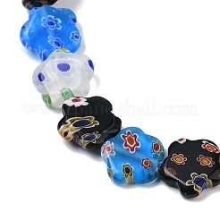 Ручной работы millefiori стеклянные бусины нитки LAMP-G166-14A