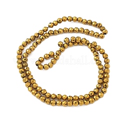 Гальванизировать синтетические немагнитных гематита бусы пряди G-A263-B01-03