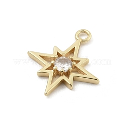 Латунные микропаве прозрачные подвески с фианитом KK-H467-03G