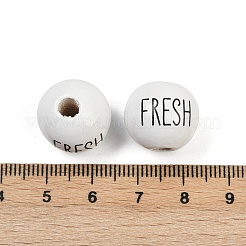 Спрей окрашены деревянные европейские бусины WOOD-F017-09C