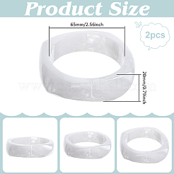 2шт. браслеты из смолы&nbsp;BJEW-UN0001-74