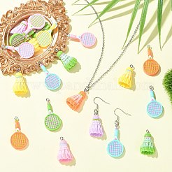 30 pendentif en résine opaque&nbsp;RESI-CJ0005-35