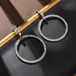 Boucles d'oreilles pendantes en alliage et strass cristal&nbsp;LS-EJEW-G467-01P-01