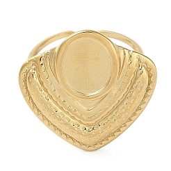 Anillos de dedo de acero inoxidable 304 con revestimiento iónico (IP)&nbsp;RJEW-C075-04C-G