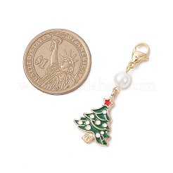 10 шт. подвесные украшения из эмалевого сплава для рождественской елки HJEW-JM03817