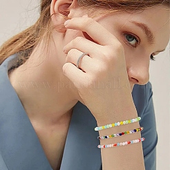 10 нить 5 цвета гальванические стеклянные бусины нити&nbsp;EGLA-YW0003-89A