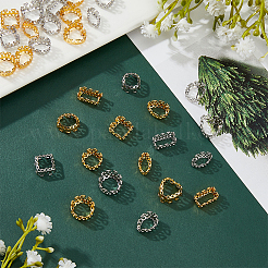 32 шт. 16-х стилевые латунные пришивные штыревые закрепки KK-FH0006-92