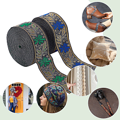 2 шт. 2-х цветные полиэстеровые ленты для вышивки в этническом стиле&nbsp;OCOR-PH0003-92