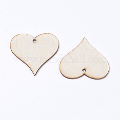 Gros pendentifs en bois non teint&nbsp;WOOD-WH0006-01C