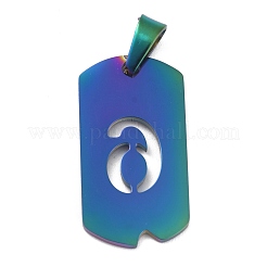 Pendentifs en acier inoxydable 304 avec placage ionique (IP)&nbsp;STAS-O127-A06