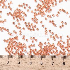 TOHOラウンドシードビーズ  日本製シードビーズ  （986)つの内側のカラークリスタル/コーラルの裏地  11/0  2.2mm  穴：0.8mm  約1110個/10g&nbsp;X-SEED-TR11-0986