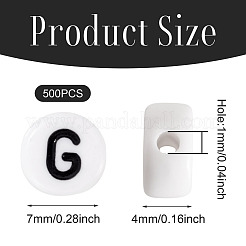 500pcs Acrylperlen&nbsp;SACR-TA0001-55G