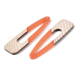 Большие подвески из смолы и дерева&nbsp;LS-X-RESI-T035-16B