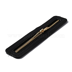 亜鉛合金ジッパー  PUレザーフレーム付き  かぎ針編みの財布作りに  ブラック  180x36x3mm&nbsp;FIND-WH0034-07G-03