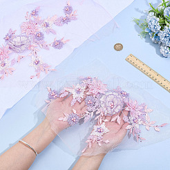 2 шт кружевная вышивка швейное волокно DIY-ME0001-42C