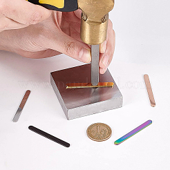 10 шт. 5-х цветные плоские кольцевые заготовки из нержавеющей стали 304 FIND-BC0003-42