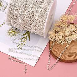 Серебряные позолоченные железные цепочки ручной работы цепочки figaro цепочки мать-сын CHSM023Y-S