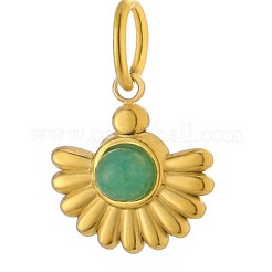 Подвески из нержавеющей стали 304 и бусин из натуральных драгоценных камней&nbsp;STAS-OY009-30G