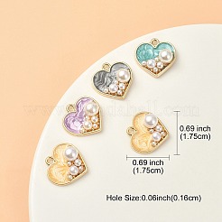 Светло-золотого сплава эмали подвески&nbsp;ENAM-YW0003-71