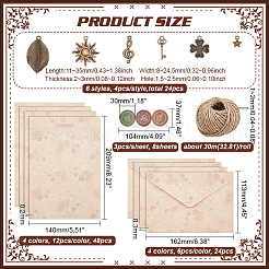 8 комплект бумажного конверта в 4 стилях DIY-FG0004-86