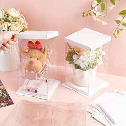 Складные прозрачные пластиковые коробки для хранения подарков CON-WH0106-09A