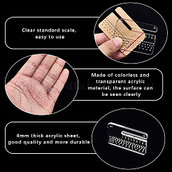 4 шт. акриловых измерительных инструментов с закругленными краями&nbsp;AJEW-CL0002-18