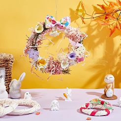 5 шт. 5-х стильный круглый обруч для венка из ротанговой лозы DIY-OC0009-91