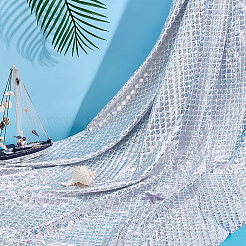 Ткань из полиэстера с узором в виде рыбьей чешуи&nbsp;DIY-WH0899-324A