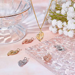 6шт 3 цвета латунные микропаве прозрачные кубические циркониевые подвески ZIRC-BBC0001-07