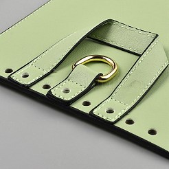 DIY PU 模造革財布作成セット  初心者のためのかぎ針編みショルダーバッグキットを編む  ダークシーグリーン  28.5x17.6x0.4cm  穴：5.5mm&nbsp;DIY-WH0578-23C