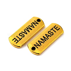 Тибетский стиль сплава прямоугольник с подвесками слов NAMASTE TIBEP-Q043-067AG-RS