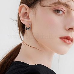 Серьги-кольца из цинкового сплава с эмалью&nbsp;FS-WGF523B-01