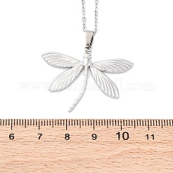 Colliers avec pendentif libellule en acier inoxydable 304&nbsp;NJEW-H059-05P