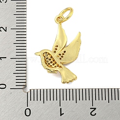 Латунные микропаве прозрачные подвески с фианитом&nbsp;KK-R159-14B-G