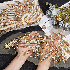 2 шт. 2 стиля полиэстеровой вышивки пришивные аппликации&nbsp;DIY-CY0001-02A-02