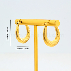 Винтажные латунные овальные серьги-кольца GT1650