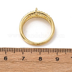 Messing-Ringkomponenten mit Mikropflaster und klarem Zirkonia&nbsp;LS-KK-NH0007-11G