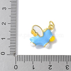 Messing Emaille Anhänger / charms&nbsp;KK-A252-31G-01
