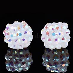 Бусины со стразами из смолы RESI-S253-12mm-GAB1