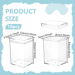 Прозрачные акриловые упаковочные коробки&nbsp;CON-WH0106-21