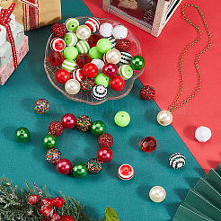 60 шт. 12 стиля прозрачных смоляных градуированных бусин со стразами&nbsp;RESI-PA0001-08