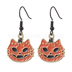 Серьги с подвесками из сплава эмали на Хэллоуин EJEW-JE06063